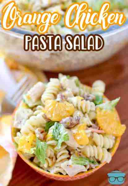 This Orange Chicken Pasta Salad with Orange Poppyseed Dressing recipe has just a few ingredients and...