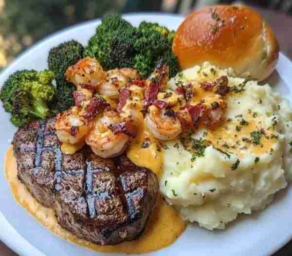 🥩 Grilled Ribeye with Garlic Cream Sauce Ingredients: 2 ribeye steaks (1–1.5” thick) Salt, pepper,...