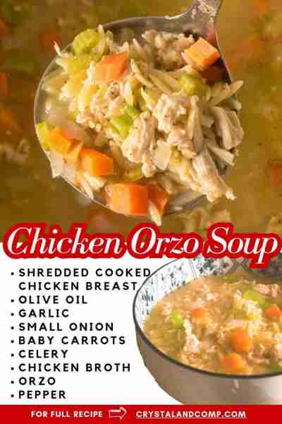 ❤️ CHICKEN ORZO SOUP Filling and won't break the bank. RECIPE BELOW