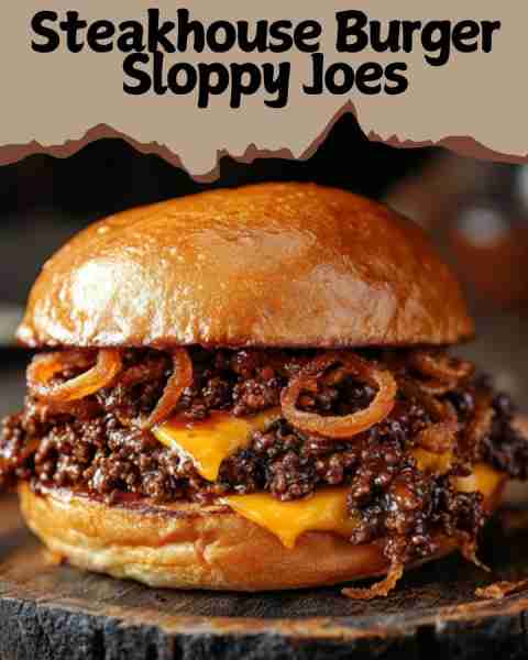 🍔🔥 Steakhouse Burger Sloppy Joes 🔥🍔 All the juicy, savory goodness of a steakhouse burger — pack...