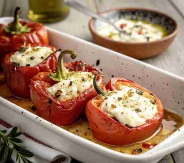 There’s something magical about the combination of sweet roasted red peppers and creamy, tangy feta...