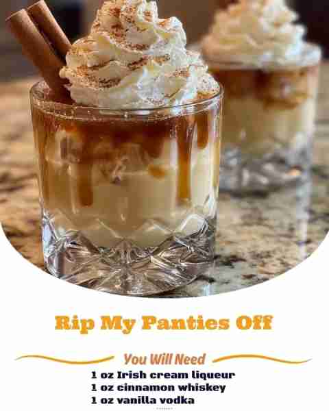 Rip My Panties Off Cocktail 🍥🥃 | "Sweet, spiced, and irresistibly creamy—just like your favorite g...