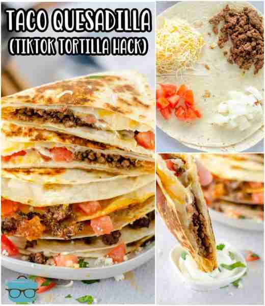 Have fun with your tortillas and make this twist on Taco Quesadillas! Easy ingredients help this fol...