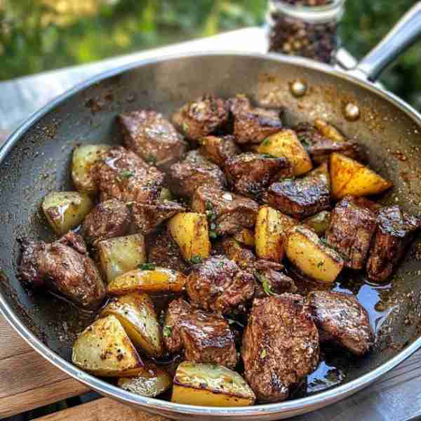 Steak and Potatoes Skillet Ingredients (Serves 4)For the Steak and Potatoes: 1.5 lbs (680g) sirloin...