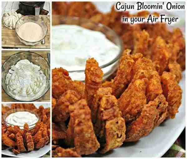 Cajun Bloomin’ Onion made in the Air Fryer! 🥄 So much better & healthier than Outback Steakhouse! R...