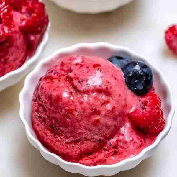 Mixed Berry Sorbet - Completely refreshing homemade treats! My FAVORITE type because..well…I have ma...