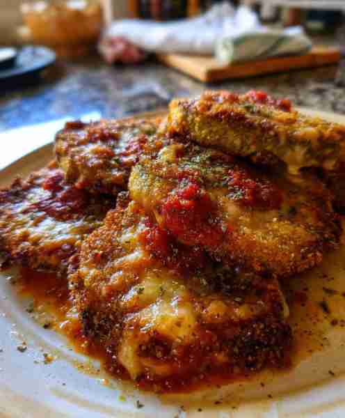 Fried Green Tomato Parmesan 📋 Ingredients (Serves 4-6) For the fried green tomatoes: 4 large green...