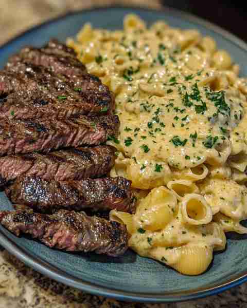 Velveeta Garlic Steak Pasta with Shell Noodles Ingredients: 1.5 lbs sirloin or ribeye steak, cut int...