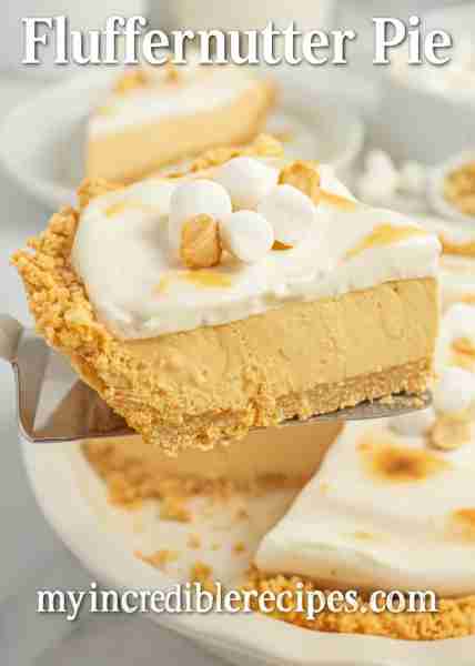 Incredible Fluffernutter Pie! 🥧 Ceamy & Dreamy no bake pie. A buttery graham cracker crust, cream c...
