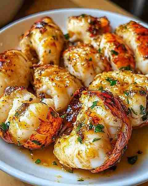Garlic Butter Lobster Tails 🦞🍽️ Savor the rich flavor of succulent lobster tails slathered in a dre...