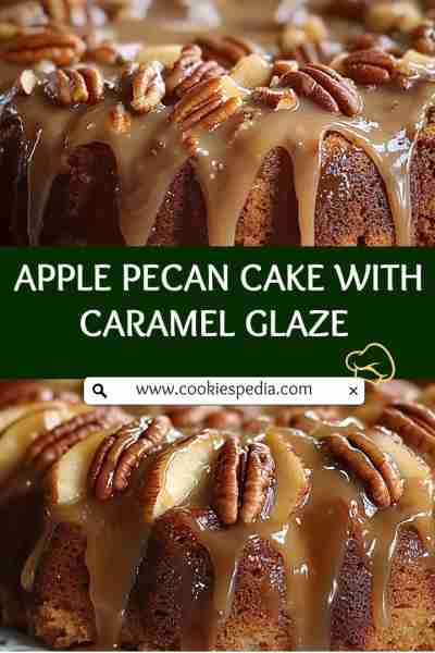 APPLE PECAN CAKE WITH CARAMEL GLAZE Ingredients: 1½ cups of cooking oil 2 cups sugar 4 Eggs 3 cups o...