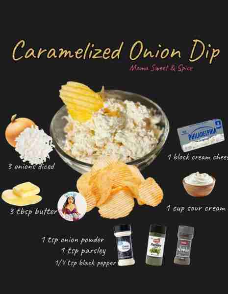 A Savory dip for you to try this week! Caramelized onion dip! Recipe: 2 tablespoons butter 3 mediu...