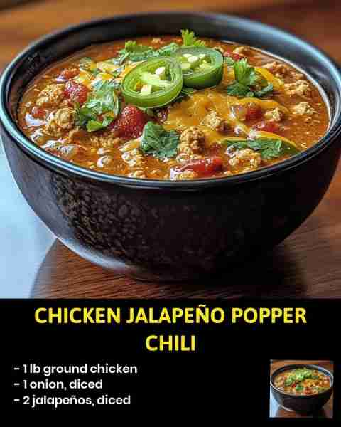 Chicken Jalapeño Popper Chili Spice up your mealtime with this Chicken Jalapeño Popper Chili! Perfec...