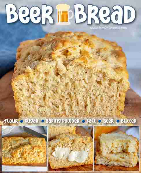 This quick & easy homemade Beer🍺 Bread recipe is soft and tender on the inside with a delicate, but...