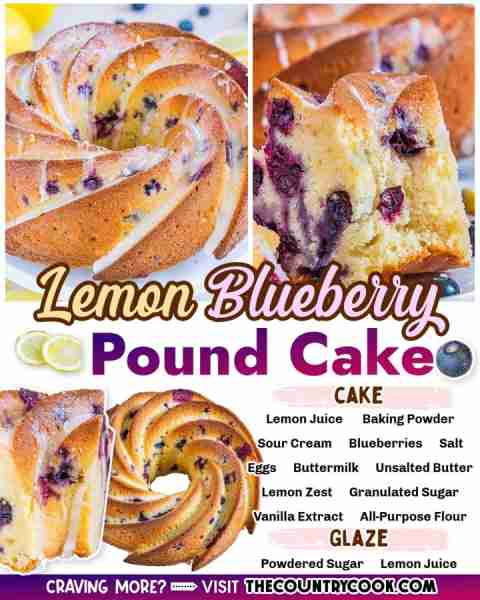 Fruity, flavorful and perfect for summer, this Lemon Blueberry Pound Cake is baked to perfection and...