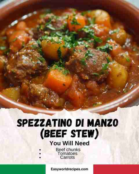 🇮🇹 Spezzatino di Manzo (Beef Stew) A cozy and comforting Italian classic, slow-cooked with tender be...