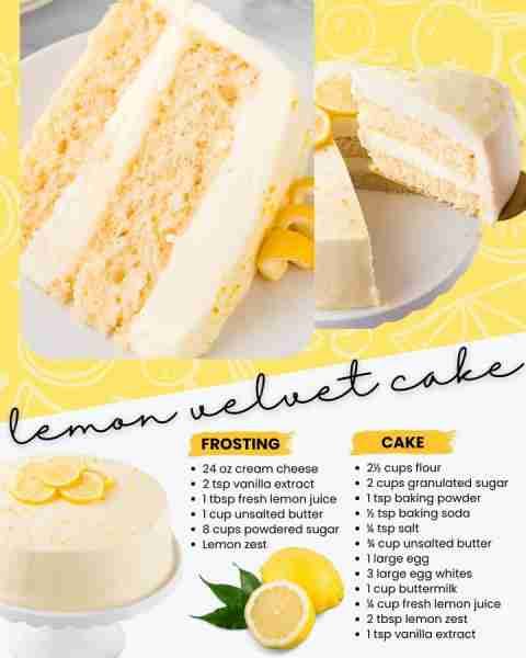 This Lemon Velvet Cake is a citrusy dream! 🍋✨ Soft, sweet, and topped with luscious cream cheese f...
