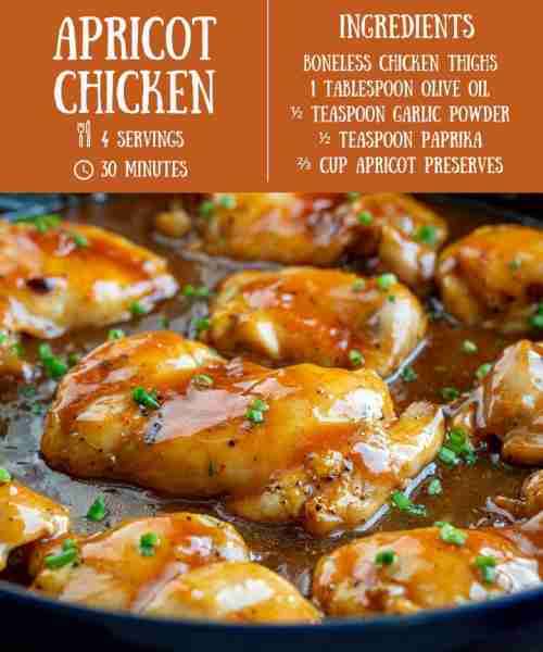 This Apricot Chicken is going to be a new family favorite! Recipe ⬇️