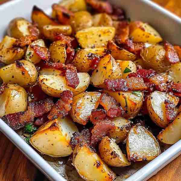 Honey Bacon Roasted Potatoes 🥔🥓 Deliciously crispy and flavorful, perfect for any meal! 📋 Ingred...