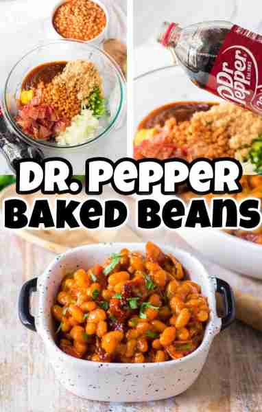 Full Recipe 👇 DR PEPPER BAKED BEANS - A huge hit for Summer cookouts! 😋