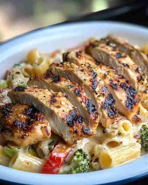 🍗 Blackened Chicken Alfredo Pasta with Peppers & Broccoli 🌶️🧄🥦 📌 Ingredients: For the Blackened...