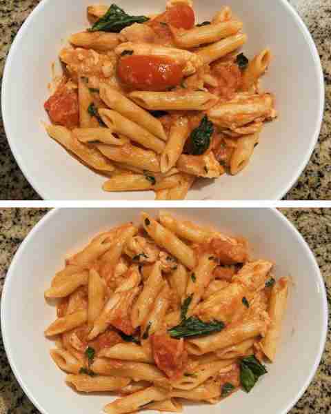 Roasted Tomato Basil Pasta with Turkey Herb-Roasted Tomato Turkey Pasta Bowl Ingredients: 12 oz whol...