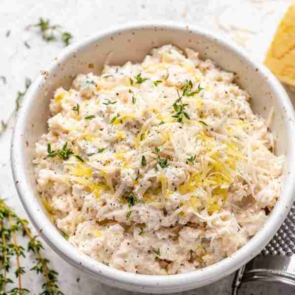 Cauliflower Rice Risotto will make such a classy and versatile side for a special Mother's Day dinne...