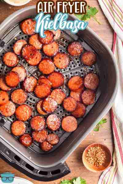 Air Fryer Kielbasa is a fast, simple and delicious meal! Slices of glazed kielbasa pieces that are p...