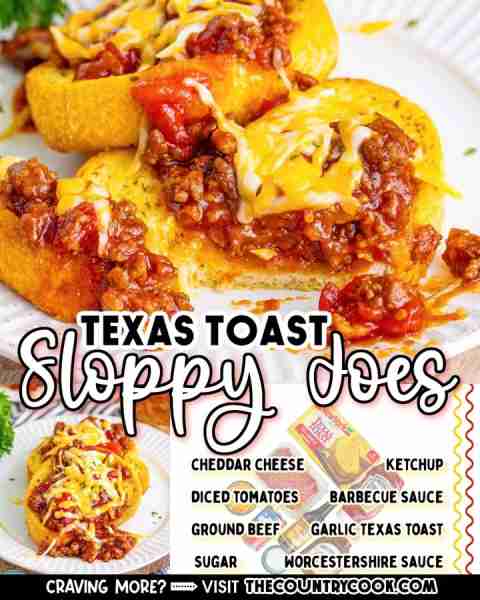 These Texas Toast Sloppy Joes are the most deliciously easy BBQ flavor sloppy joes on top of garlic...