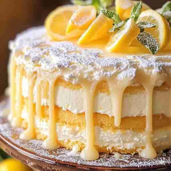 Limoncello Mascarpone Cake 🍋🍰✨ This Limoncello Mascarpone Cake is a radiant and luxurious dessert...