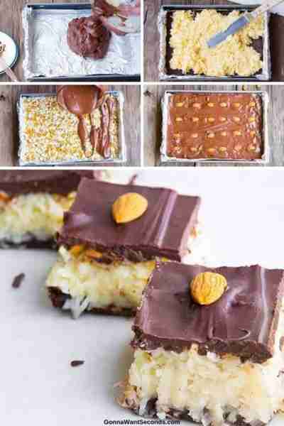 Almond Joy Bars! The iconic candy bar is an easy to make treat RECIPE BELOW! 🥥
