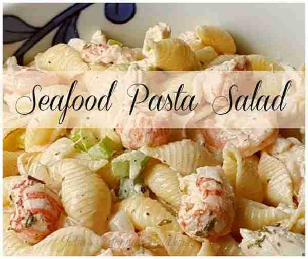 Seafood Pasta Salad! 🍤🦞🦀 Creamy seafood salad with lobster, crab and shrimp! RECIPE BELOW!