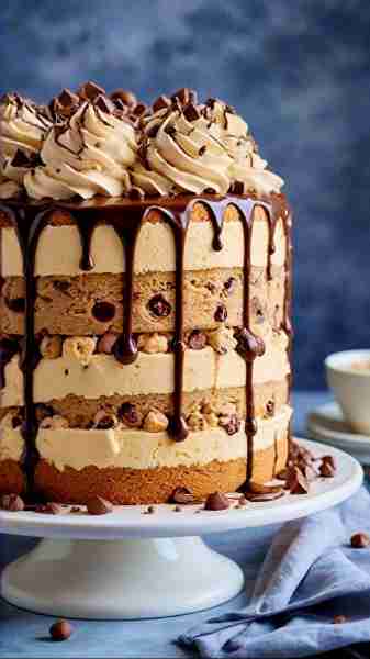 Chocolate Chip Cookie Dough Ice Cream Cake Ingredients For the Cake Layers: 1¾ cups (220g) all-purpo...