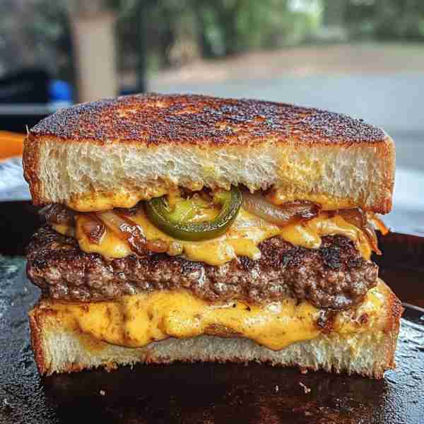 Jalapeño Popper Patty Melt Ingredients: 1 lb ground beef (80/20 for juiciness) 1/2 tsp garlic powder...
