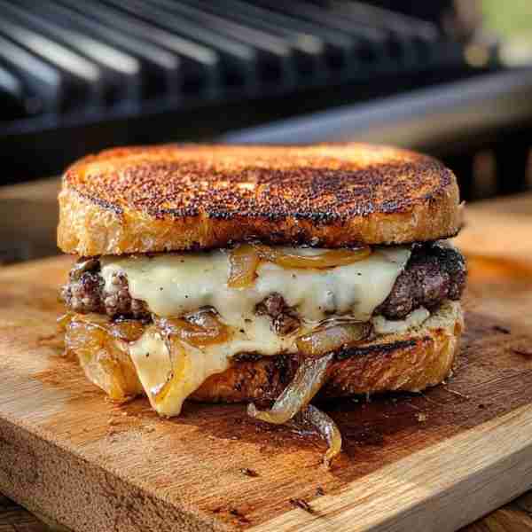 Gourmet Grilled Cheeseburger Sandwich Ingredients: For the Burger Patty: 1 lb ground beef (80% lean,...