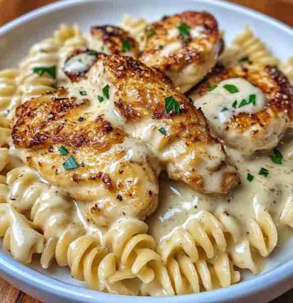 Creamy Garlic Butter Chicken and Rotini in Parmesan Sauce Ingredients For the Chicken: 2 large bonel...