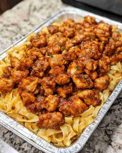 Creamy Cajun Chicken bites and Fettuccine Alfredo Ingredients: 1½ lbs boneless, skinless chicken bre...