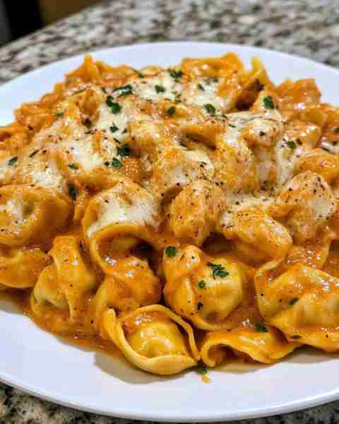 CREAMY CAJUN CHICKEN TORTELLINI IN VELVETY PARMESAN SAUCE Ingredients: 12 oz cheese tortellini 1 lb...