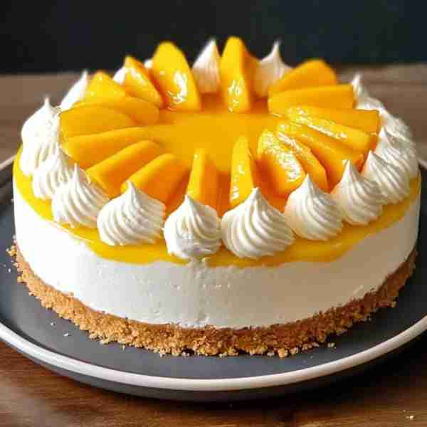 **No-Bake Mango Cheesecake** **Ingredients:** **For the crust:** - 200 g digestive biscuits or va...