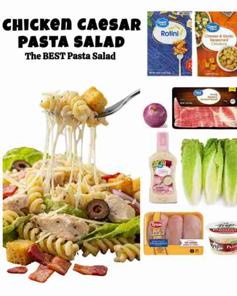 ✨ Chicken Caesar Pasta Salad ✨ My FAVORITE pasta salad! What Makes It Irresistible? Creamy Caesar...