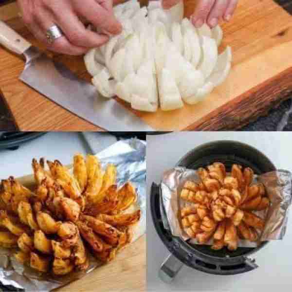 An air fryer blooming onion is the best way to enjoy your favorite appetizer but healthier! I shared...