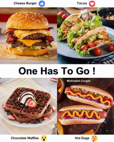 Tacos 🌮 Cheeseburger 🍔: A classic burger consisting of a juicy beef patty topped with melted chees...