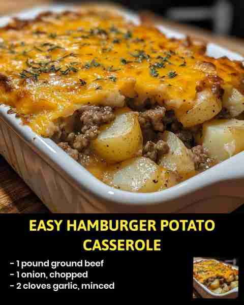Easy Hamburger Potato Casserole Looking for a quick and delicious dinner idea that the whole family...