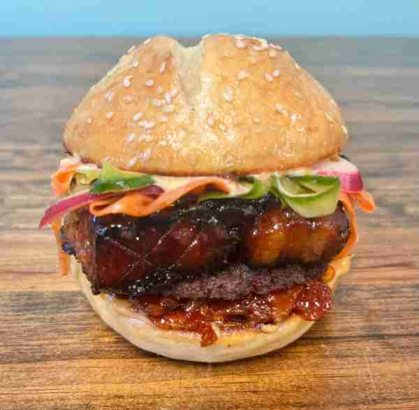 We heard there was a Burger Battle! Melt-in-your-mouth, and a little bit crispy pork belly. Slight s...