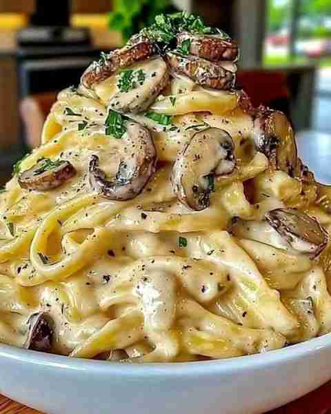 Creamy Mushroom and Bacon Spaghetti 🍝 This delicious spaghetti dish combines the richness of cream...