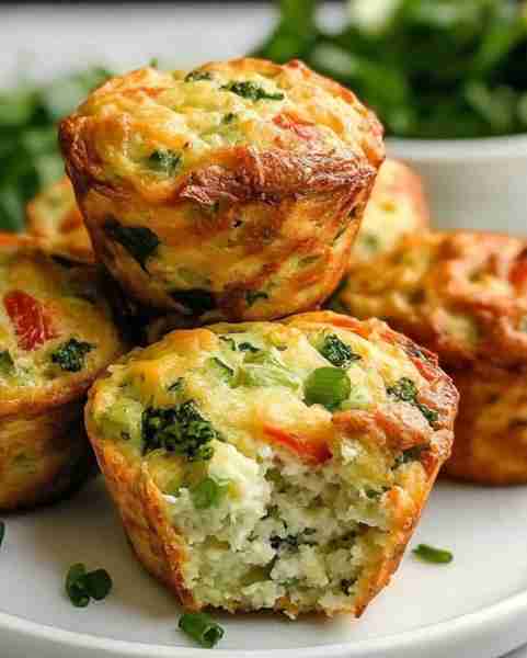 Savory Cottage Cheese Breakfast Muffins 🧀 Recipe - Easy & Healthy 🌿 Ingredients: 1 cup cottage che...