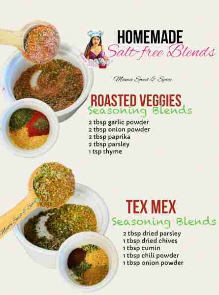 Homemade- Salt-Free Seasoning Blends for Roasted Veggies Roasted Veggie Mix: All you need: 2 tbsp g...