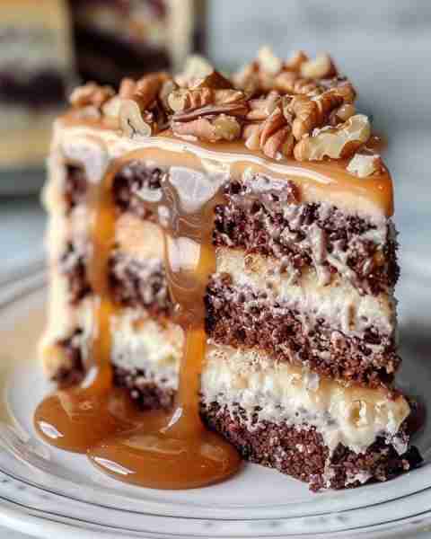 White German Chocolate Cake Recipe For the Cake: 2 ½ cups cake flour 1 tsp baking soda ½ tsp salt 1...