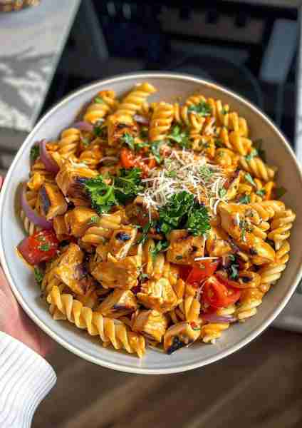 🌿🍅🐔 Tuscan Chicken Pasta Bowl—a comforting and flavorful dish that brings together tender chicken...