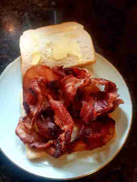 Simple Bacun butty you pick the sauce by Nicola H